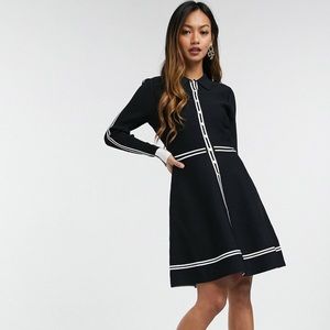 Ted Baker Sofiyya shirt style knit mini skater dress